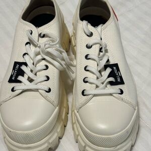 Palladium White Canvas Sneakers